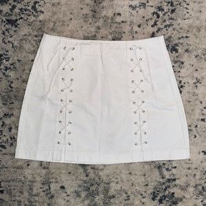 Topshop Laced Up Mini Skirt